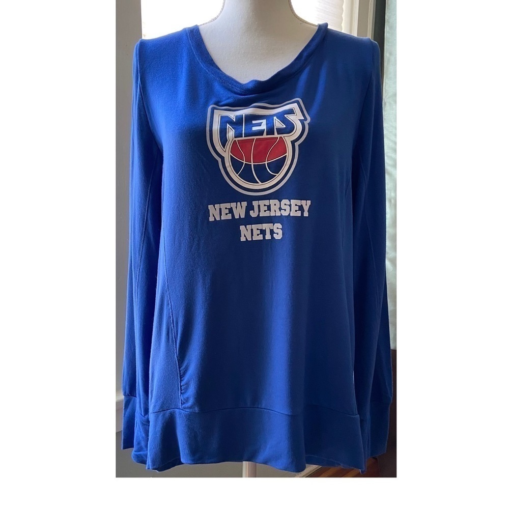 Touch by Alyssa Milano Womens NBA New Jersey‎ Nets Sweatshirt Size XL Open Back